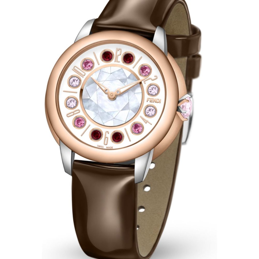 Fendi Women's Rose Gold Diamond Watch! New